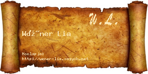 Wéner Lia névjegykártya